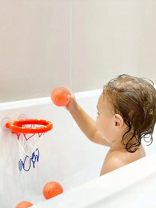 Toddler Bath Basketball Hoop Toy with Suction Cups