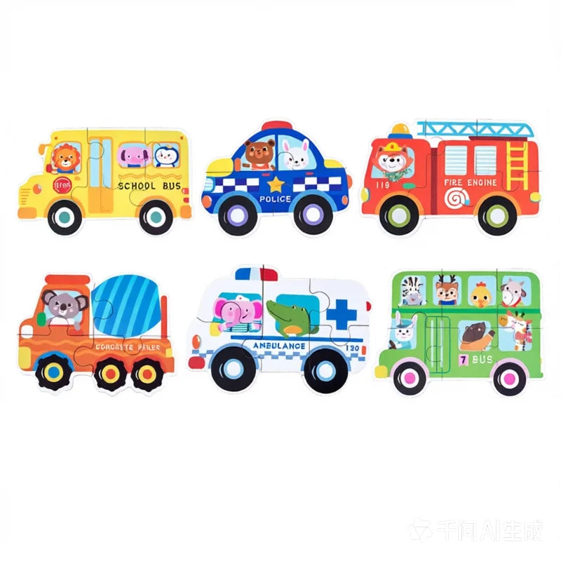 Montessori Wooden 3D Puzzle Toys for Toddlers