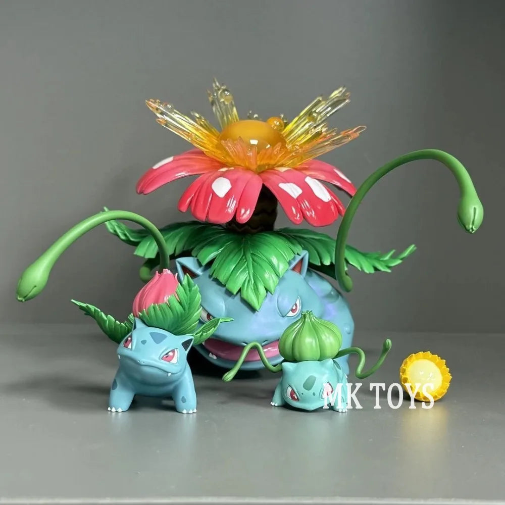 3.5-13cm Anime Pokemen Figure Bulbasaur Evolutionary Combination