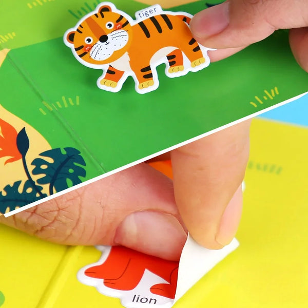 Reusable Toddler Sticker Books 6 Pack | Portable Puffy Bubble