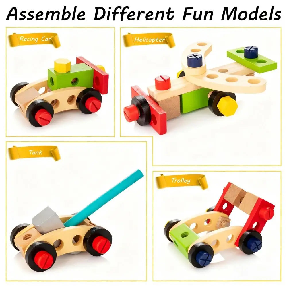 Montessori Wooden Tool Set Kids Assembly Toy