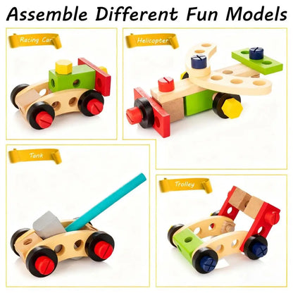Montessori Wooden Tool Set Kids Assembly Toy